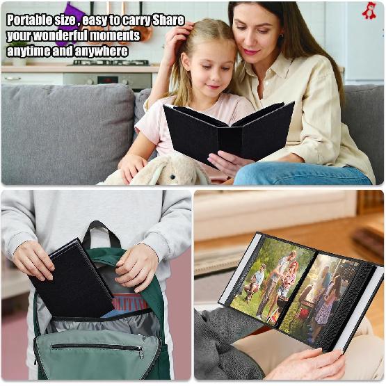 Photo Album 4x6 100 Pockets for Wedding Gifts,Linen Hardcover Picture Albums for Family Anniversary Baby Vacation Pictures
