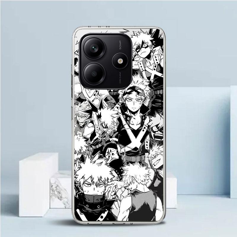 Bakugou Katsuki MHA My Hero Phone Case For Xiaomi Redmi Note 15 14 14S 13 12S 12 Pro Plus 11S 11 11T 11E 10S 10 + Soft TPU Back
