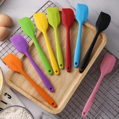 Silicone Scraper for Baking Cooking Scraping Mixing Colorful Heat Resistant Spatula Non Stick BPA-Free Kitchen Tools for Home Restaurant