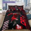 CR7 Ronaldo Portugal Football Bedding Set, Red Soccer Player Duvet Cover Set, 3 Piece Sports Fan Bed Set