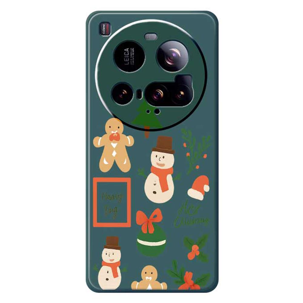 For Xiaomi 15 Ultra Case Christmas Snowman Pattern Printing Straight Edge TPU Phone Back Cover