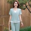 Stylish Two-Piece Summer Set for Middle-Aged Women