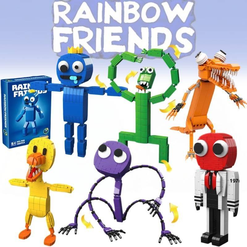 Rainbow Friends Baustein-Set für Jungen mit bunten Monsterkreaturen aus ABS-Kunststoff mit 200 bis 400 Teilen für endlosen Spaß