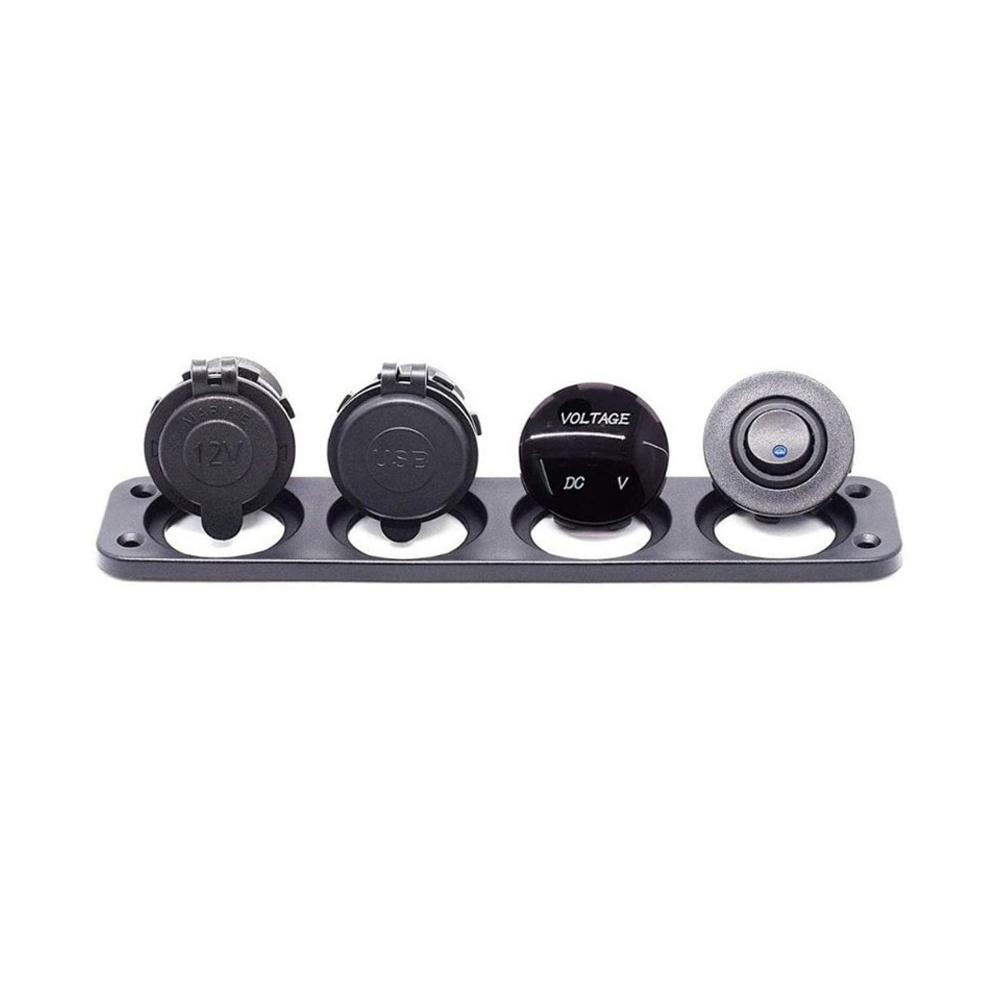4 In 1 Car Charging Inline Four Hole Car Charging Pressure Mother Seat Switch