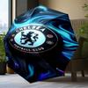 Football Club Emblem lion Umbrella Folding umbrella, automatic umbrella 8-Frame for Travel, camping Use Gift for Halloween Christmas