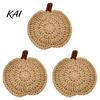Cojín de Calabaza Tejido a Crochet Posavasos Hechos a Mano, Manteles Individuales de Poliéster Suave para Café, Regalo para Inauguración de Casa Temática de Otoño Accesorios de Comedor Estilo Casa de Campo Mesa de Cocina