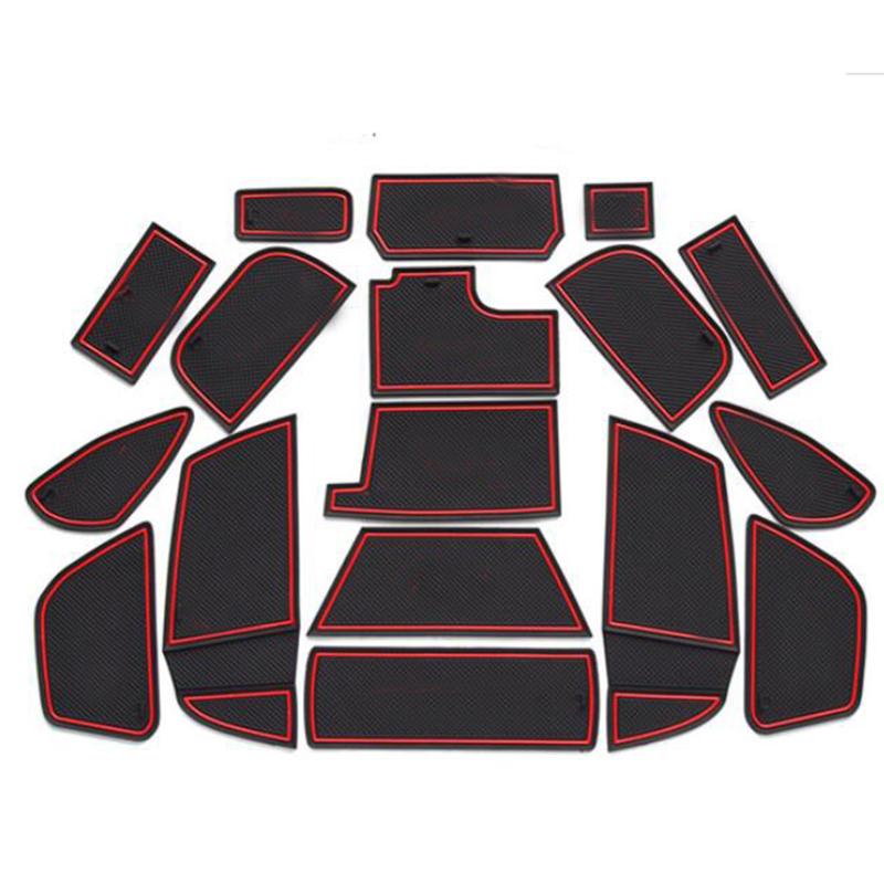 For Ford Focus 2015 2016 2017 anti slip mat Anti-Slip gate slot door pad Interior decoration car-styling acccessories
