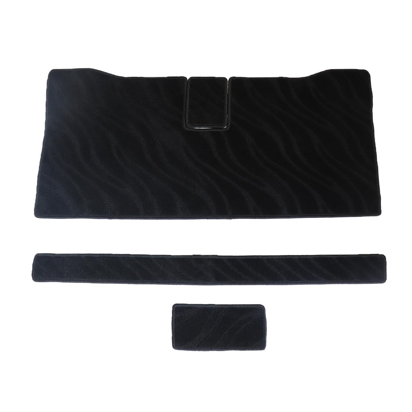 

ZeroCircle Nissan Serena C28 Second Rug Mat 3WAY Type Image Wave Black Second Row Mat Made in Japan Set of 4 Stain and Scratch Prevention Rail Guard