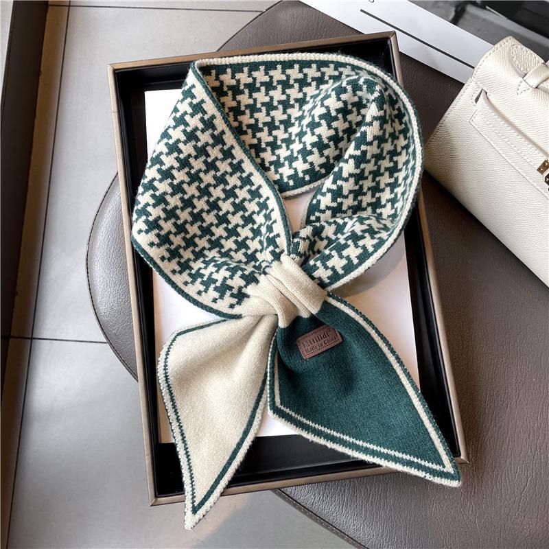 Damen Hahnentritt Schal - Koreanischer Stil, Herbst/Winter, Warmer & Niedlicher Kragen, 2022 Erweiterte Kollektion