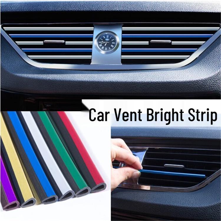

Universal U-Shaped Colorful Electroplated Car Air Vent Decorative Strips Electroplated Green (10 pcs)