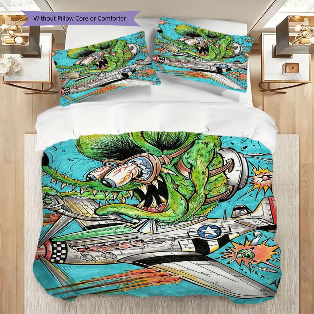 Rat Power Wild Ride Bedding 1 Duvet Cover 2 Pillowcase Without Core Christmas Birthday Gift Soft And Comfortable Bedding Set