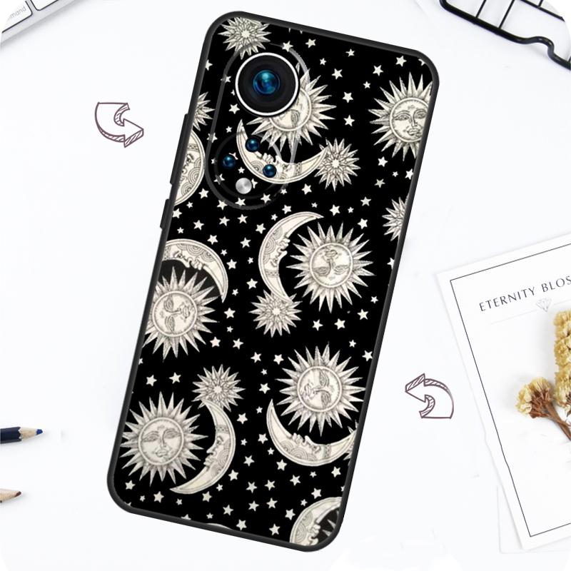 Vintage Moon and Sun Stars Case For Honor Magic 7 Lite 5 6 Pro Honor 200 50 70 90 Lite X8b X9a X8a X8 X9 X9c X9b Cover