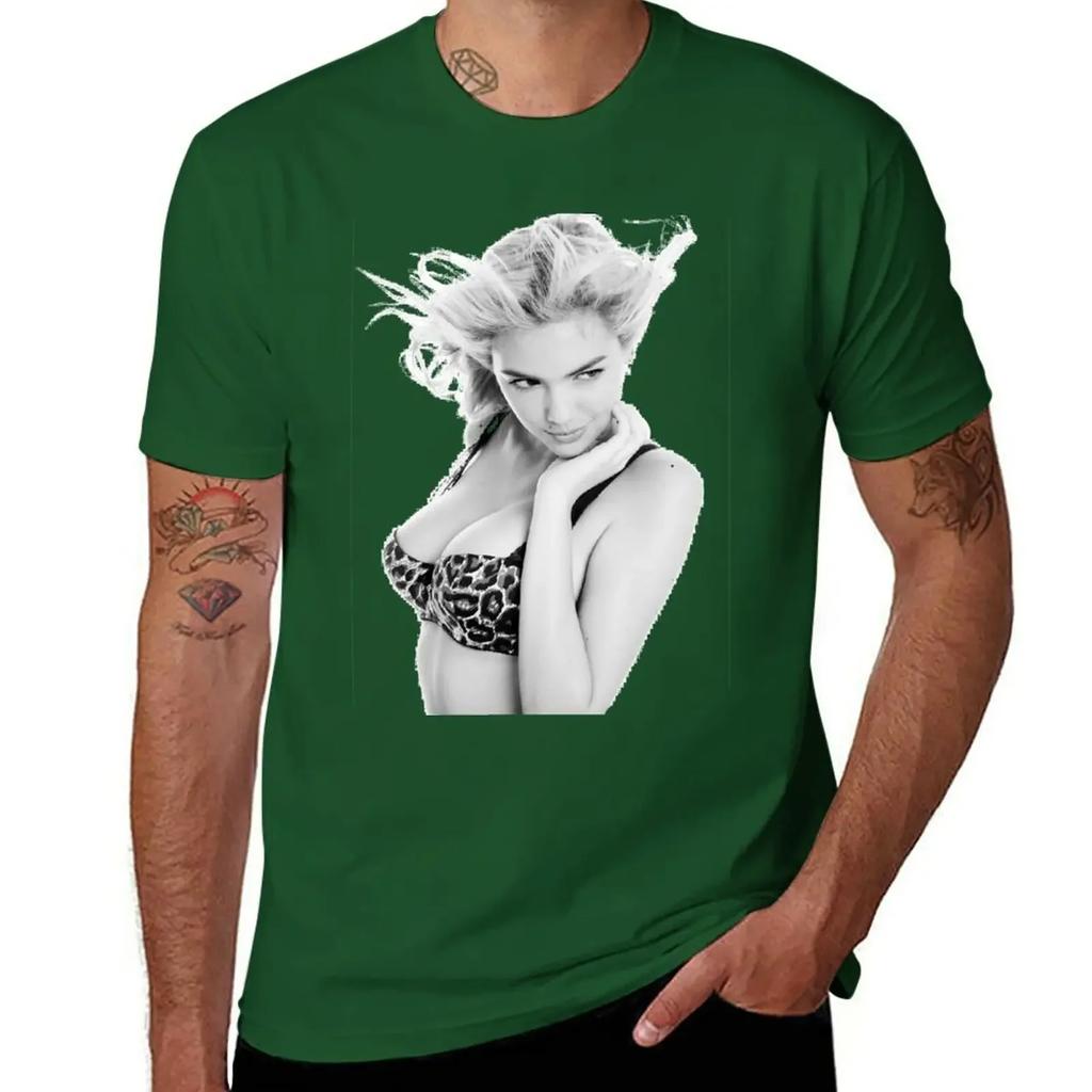 KATE B&W T-Shirt Plain Customizeds Mens Graphic T-shirts Hip Hop