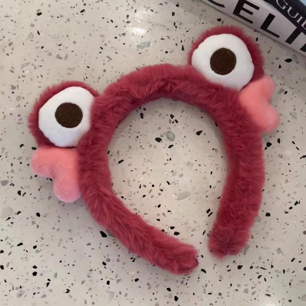 Мила Нова Мультяшна Плюшева Пов'язка для Жінок, Ідеальна для Вмивання Обличчя та Нанесення Масок для Обличчя. - Затискач для обруча.