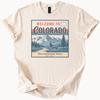 Colorado Grafik T-Shirt Willkommen in Colorado Centennial State Berg Elch Szene Natur Wandern Outdoor Bekleidung Geschenkidee