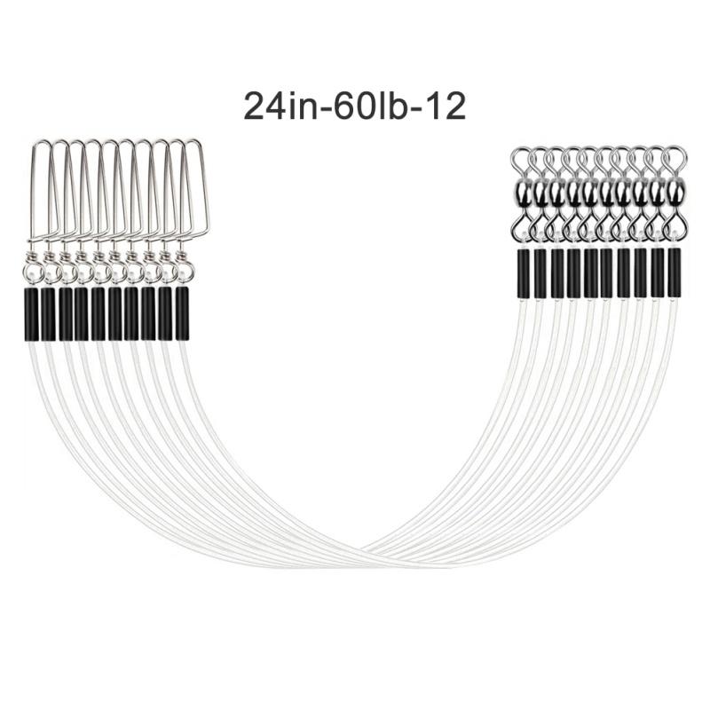 

12 шт. Флюорокарбоновый рыболовный поводок рыболовный инструмент рыболовная леска 24inch