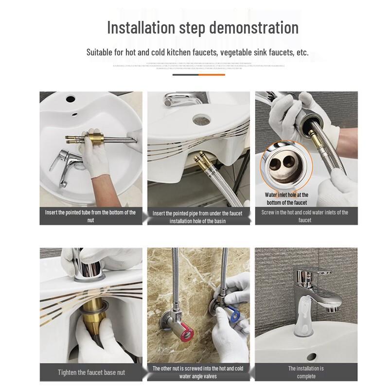 GLBO 304 Stainless Steel Braided Faucet Inlet Hose