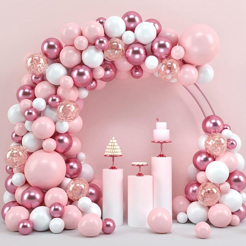 

Pink Macaron Balloon Garland Arch Kit Wedding Birthday Party Decor Kids 1st Birthday Balloon Baby Shower Confetti Latex Baloon