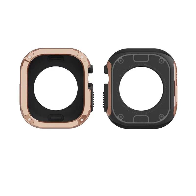 TPU + PC Schutzhülle für Apple Watch (40, 41, 44, 45, 49, 42, 46 mm) – ohne Displayschutzfolie – für iWatch 11, 10, 9, 8, 7, 6, 5, 4, SE, Ultra, 3 und 2