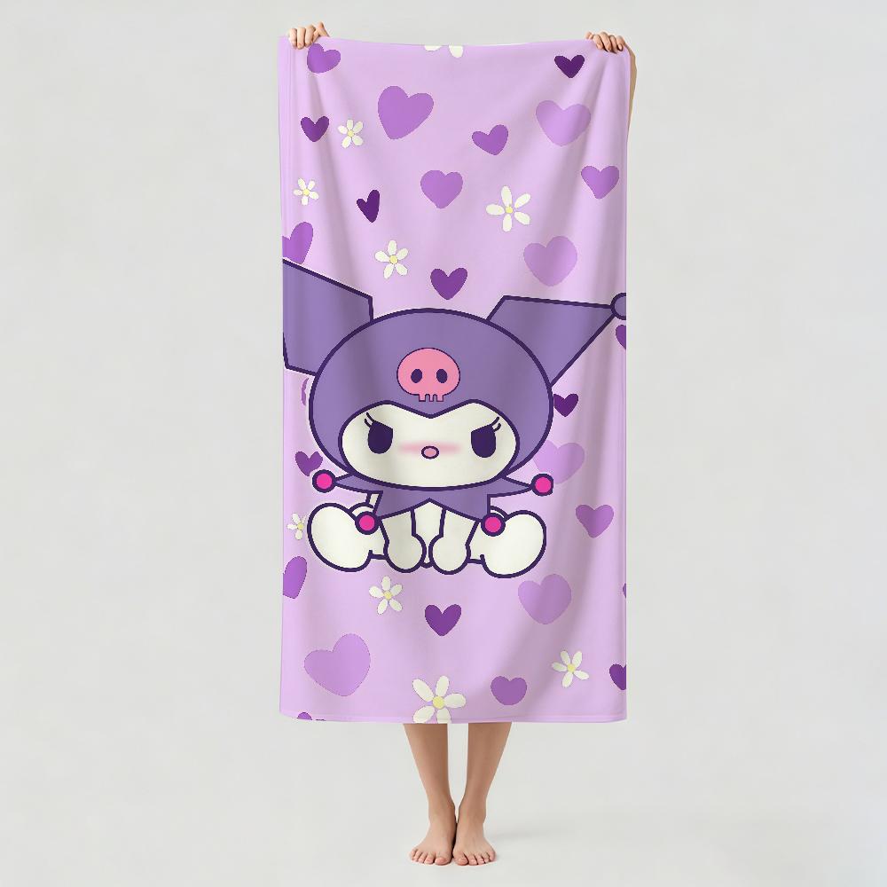 Cartoon cute K-kuromi Towel Drying Bath Towel Applicable To Light Swimming Camping Yoga Beach Out
