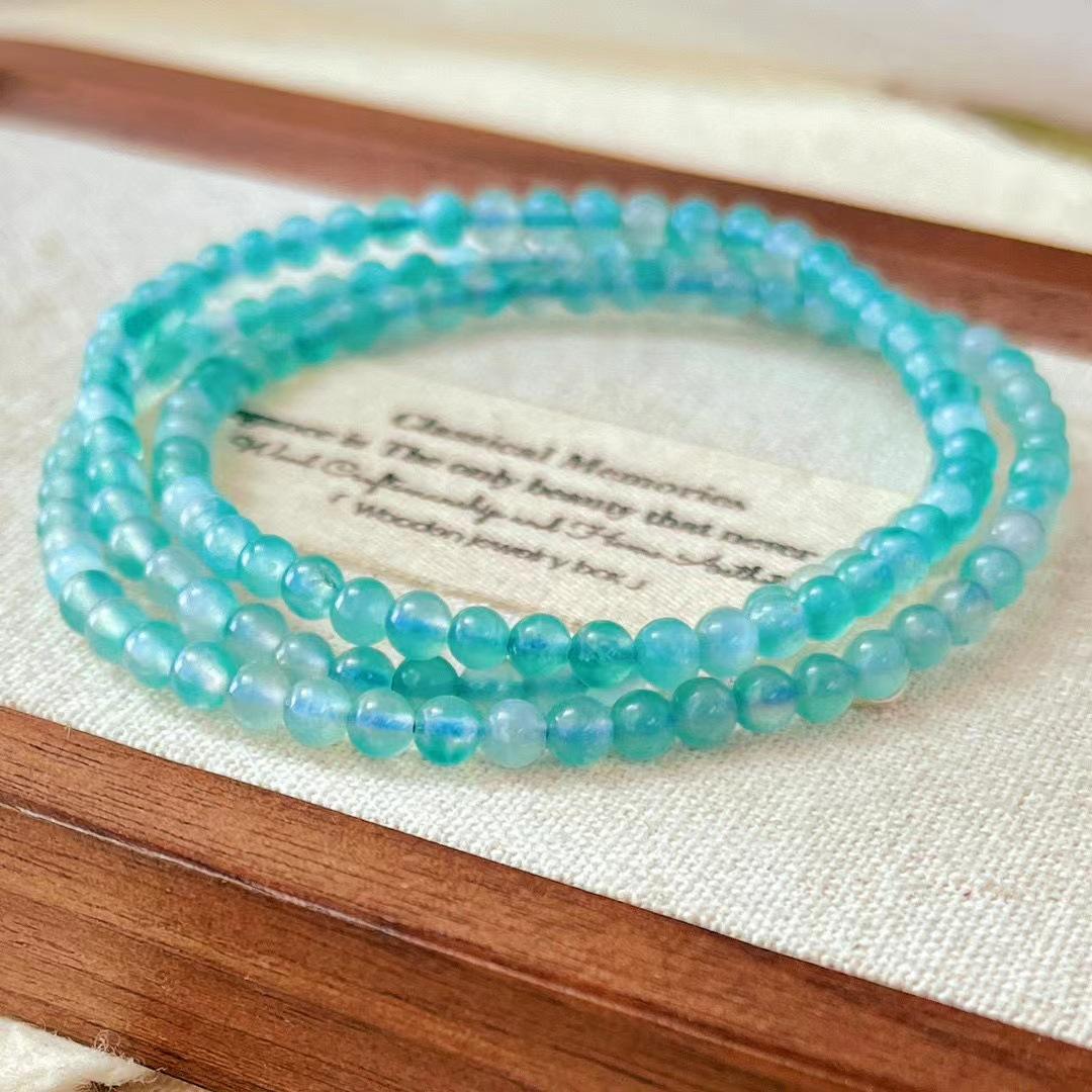 Retro 4Mm Natural Tianhe Stone Bracelet, A Variety Of Wearing Methods And Multi-Circle Bracelet.