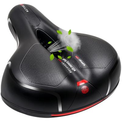 YMJOGGUE Cykelsadel Sadelkudde Supertjock Dubbel Stötdämpning Ingen Rumpsmärta Mjuk Sadel för Crosscykel Mountainbike Vattentät Andningsbar