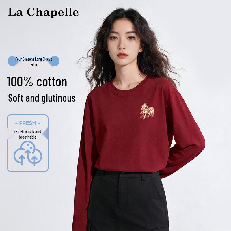 La Chapelle Women s Year of the Horse Cotton Long Sleeve T-Shirt XL