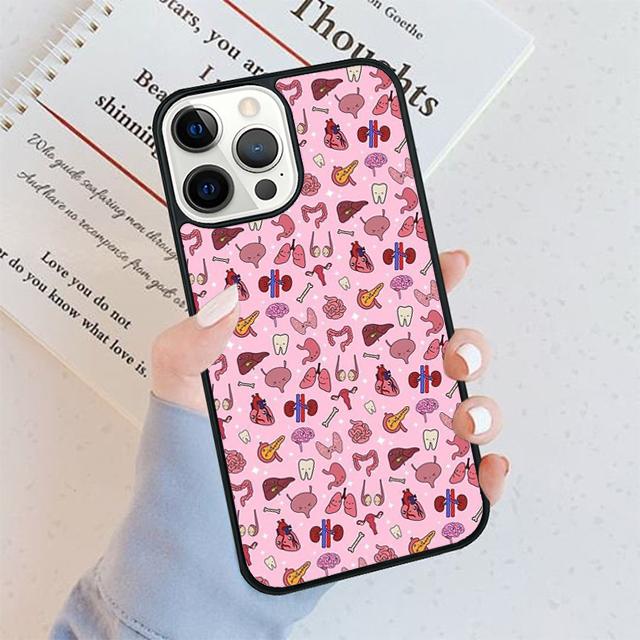 Vintage Anatomy Heart Cardiac Nurse Phone Case For iPhone 17 Air 15 16 16e 11 12 13 14 Pro Max Cover For iPhone 17 Air Max Plus