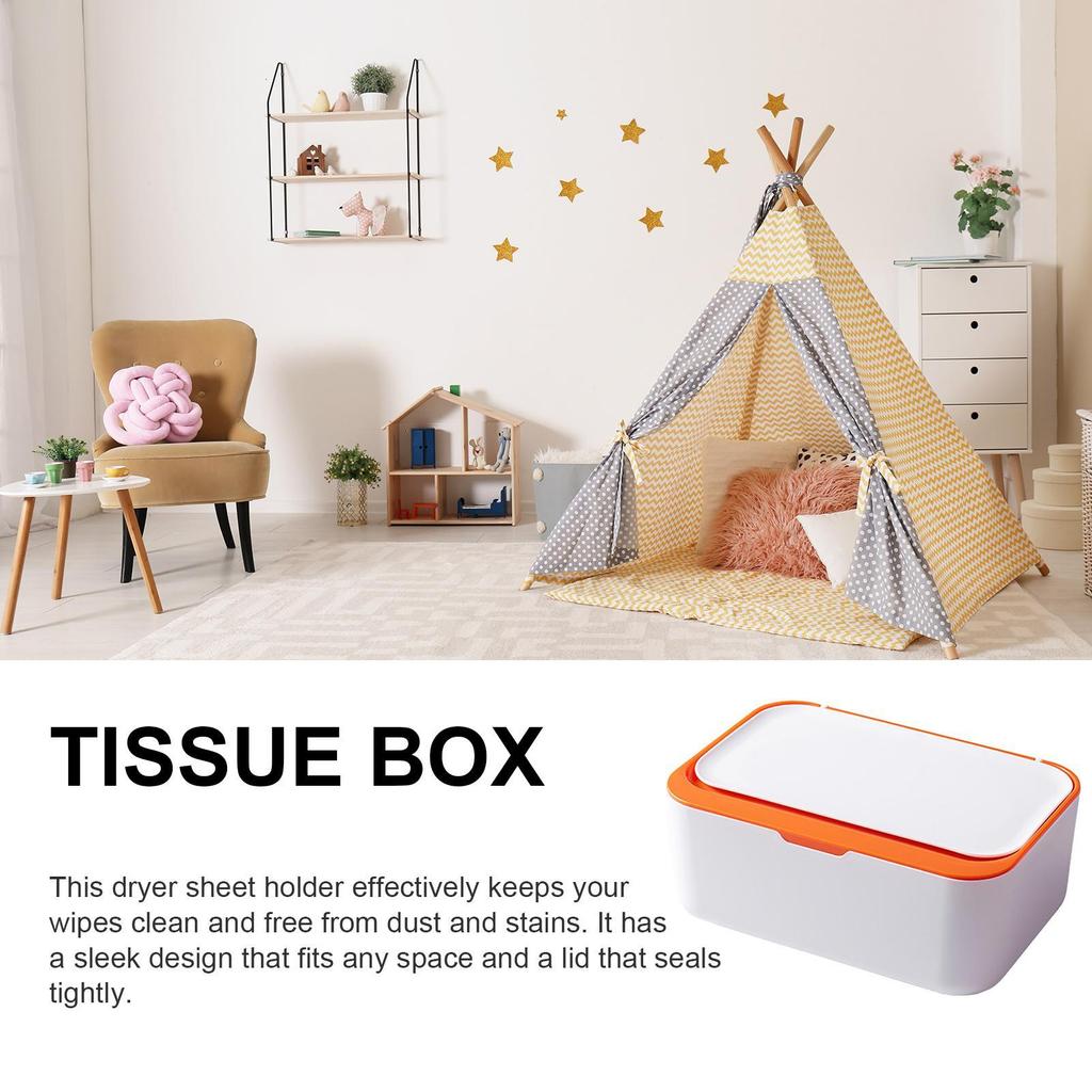 Wet Tissue Box With Lid Wipe Dispenser Portable Wipes Napkin Storage Box Holder Laundry Wipes Holder for Laundry Room Decor