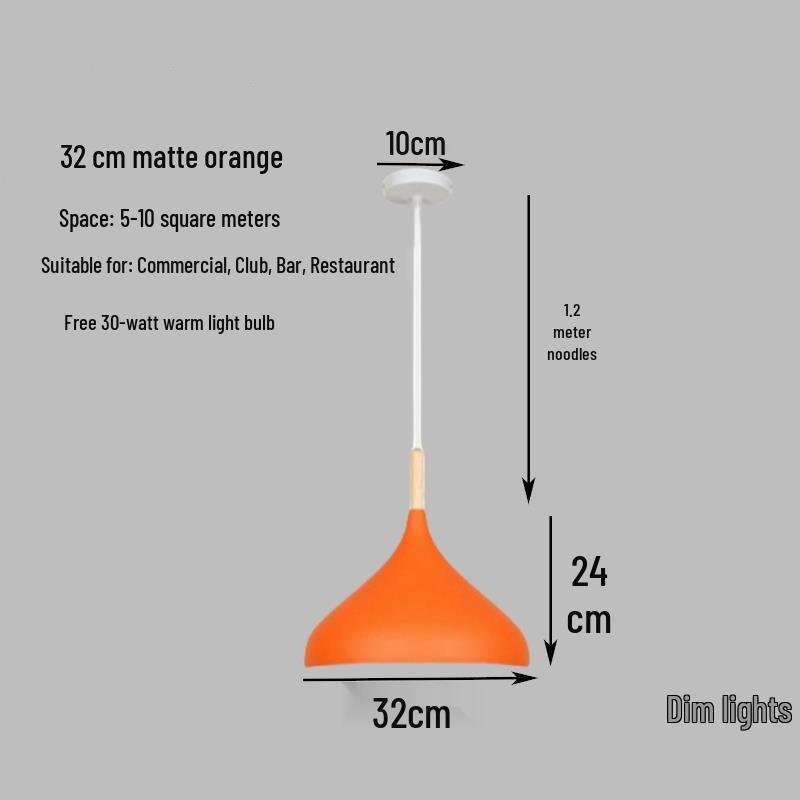 Modern Industrial Style Dining Chandelier with Creative Art Lampshade for Hot Pot/Fruit/Rice Shops