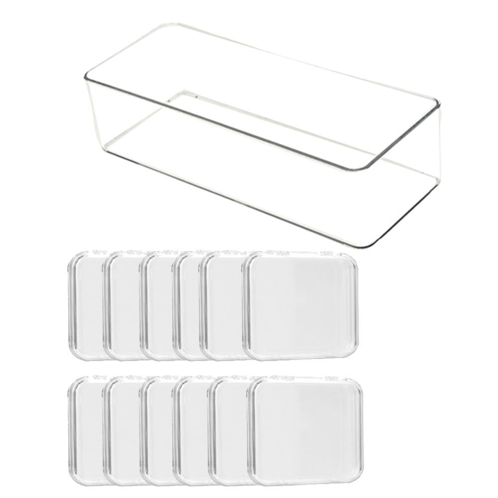 Multi-functional Press-On Nail Display Case Dust-proof Badge Storage Box  Collectible