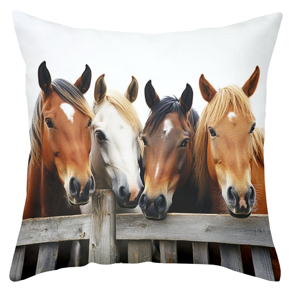 Beautiful Horse Pattern Decorative Cushion Covers For Home Polyester pillowcase, sofa decorative cushion cov Headboard Pillow