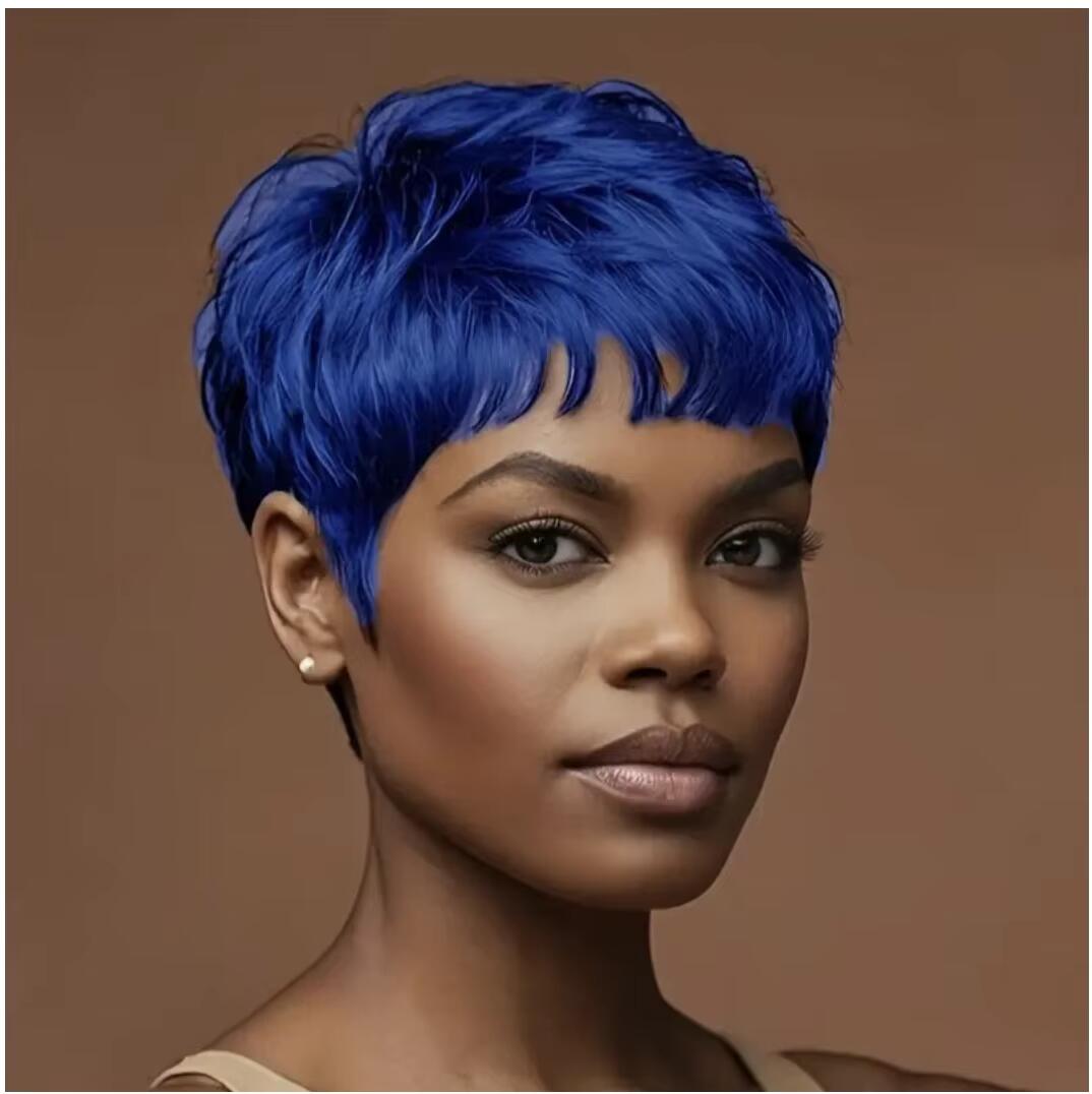 

Синтетический короткий черный парик, парик пикси с челкой, короткий фейковый парик для женщин, парик для вечеринки, короткие волосы