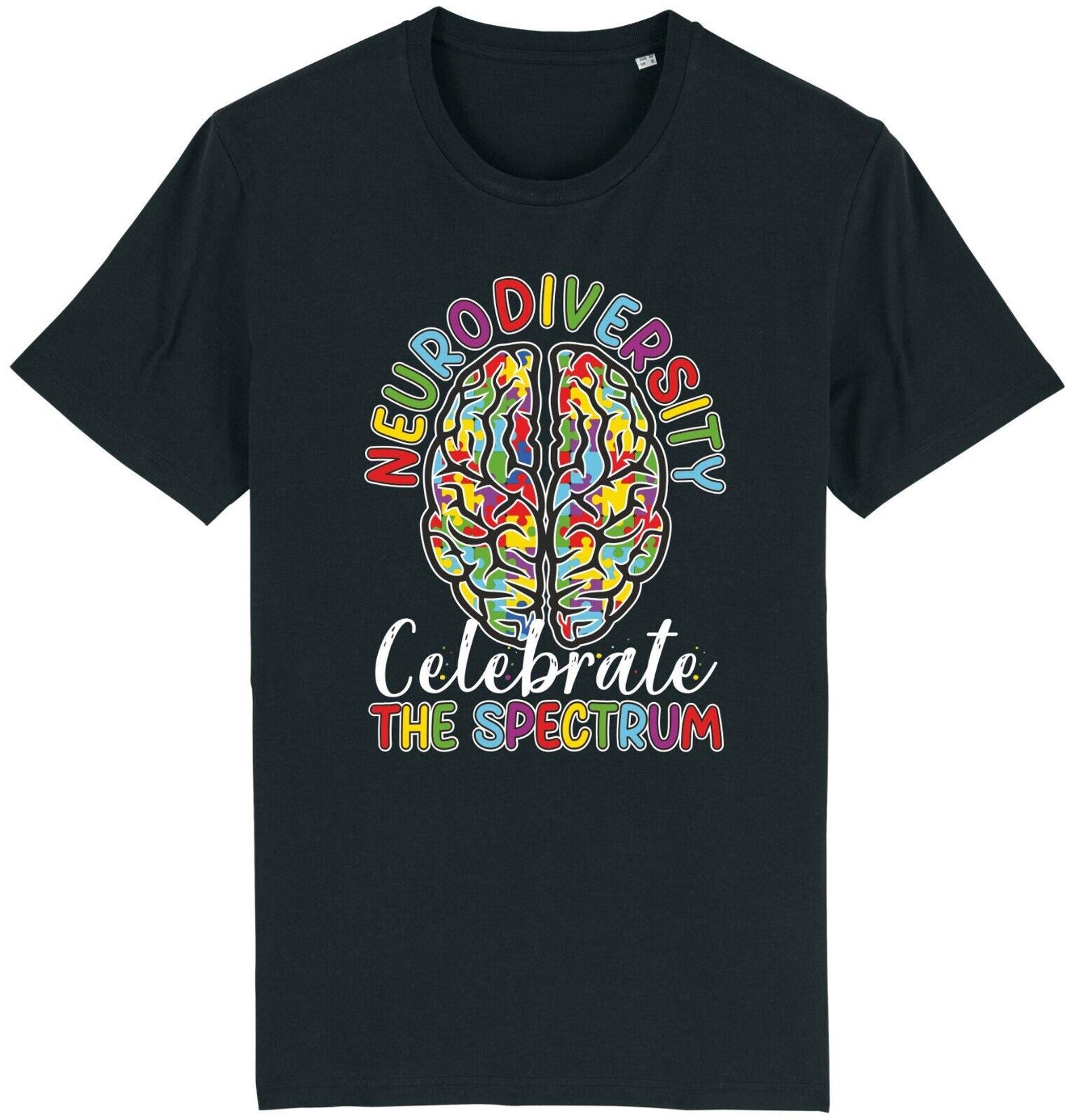 Neurodiversity celebrate the spectrum t-shirt autism adhd awareness gift idea S разноцветный