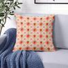 Strawberry Check Square Jacquard Pillow Cover for Sofa Office Waist Cushion Cover Home Decorative Pillowcase