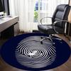 1PCFingerprint Spider Office Round Area Rug,  Mat Suitable For Office, Under Office Chairs Bedroom Living Room Home Decor, Room Deco