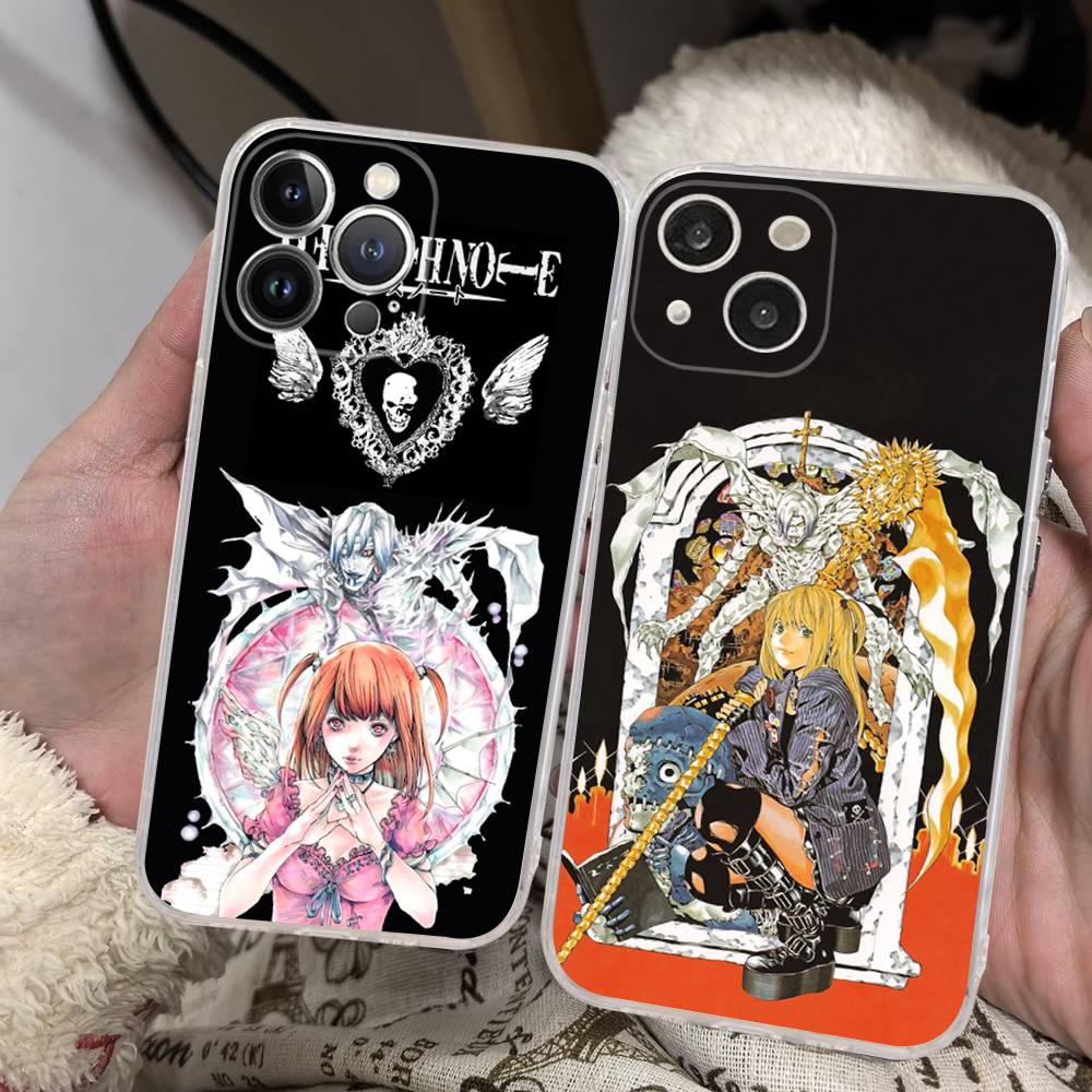 Misa anime D-Death N-Note Clear Silicone Soft TPU Phone Case For iphone 17 16 15 14 Plus 13 12 Mini 11 Pro Max Shell Capa