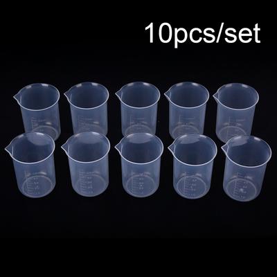 10Pcs 50Ml Plastic Graduated Measuring Cup For Liquid Measure Container