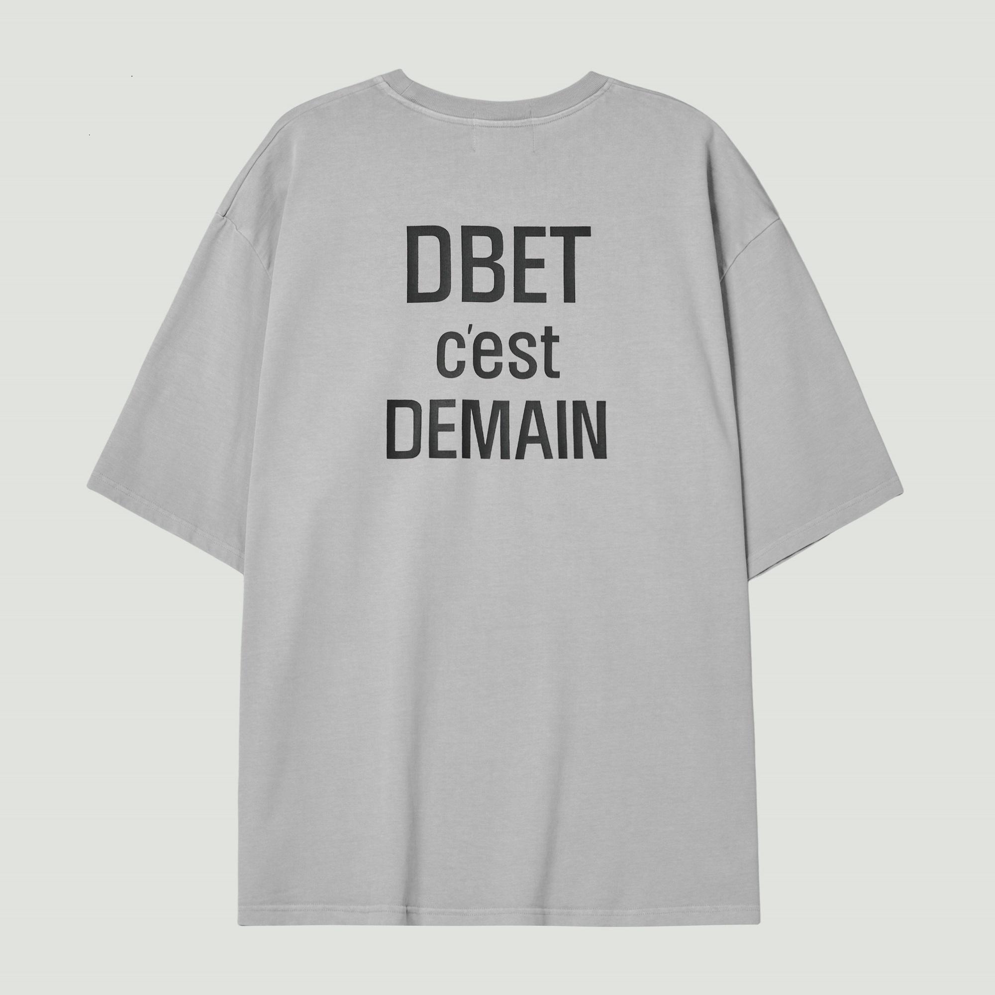 Deobeuleis De Pigment Short Sleeve Over Fit (Light Gray) Light Gray/Free