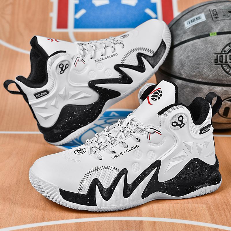 

Мужские баскетбольные кроссовки с амортизацией, модные спортивные кроссовки для бега, высококачественные легкие повседневные высокие кроссовки 36-45 45 белый