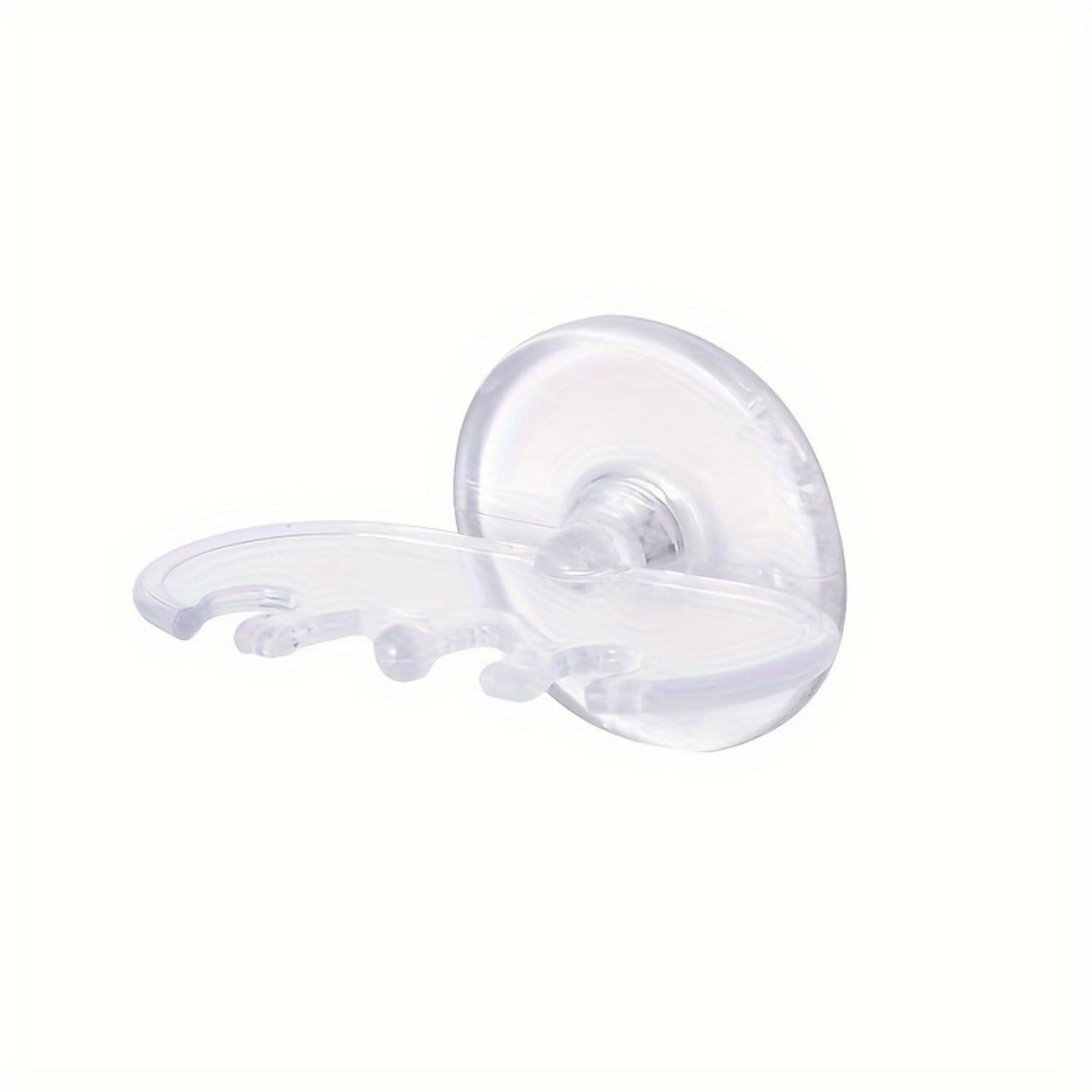 

1шт настенный держатель для зубных щеток - пластиковая полка для хранения зубной пасты и бритвы, установка без перфоратора, ручной органайзер для ванной комнаты без электропитания прозрачный