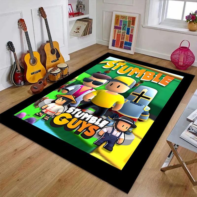 stumble guys Polyester Carpet, Soft Indoor Mat for Office Chair, Living Room, Computer Desk - Decorative Home Office Rug Design