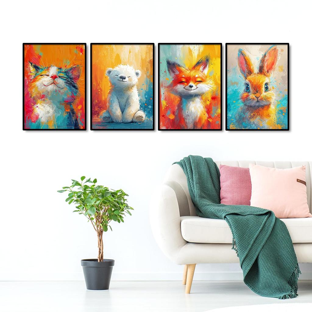 JISHSHAY Diamond Art Set of Diamond Art Cat Bead Art for Advanced 5D Diamond Art Rabbit Diamond Painting for DIY Diamond Art Popular Animal Diamond