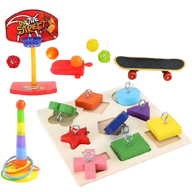 

Bird Toys 5-Kind Intelligence Training Toy for Budgie Parakeet Cockatiel Conure 1
