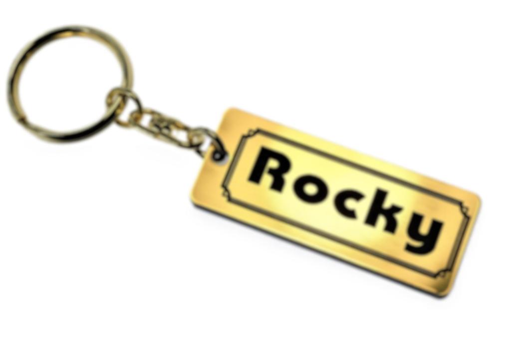 Rocky Gold Black Double Ring Acrylic Original Keychain Late Custom Parts A-634-1 & (Early & Model)