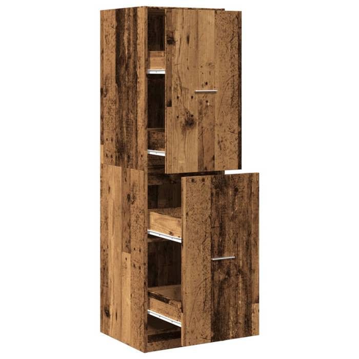 VidaXL Armoire d'apothicaire vieux bois 40x41x144,5 cm bois ingénierie, coffre d'apothicaire, meuble d'apothicaire, coffre à 3309643