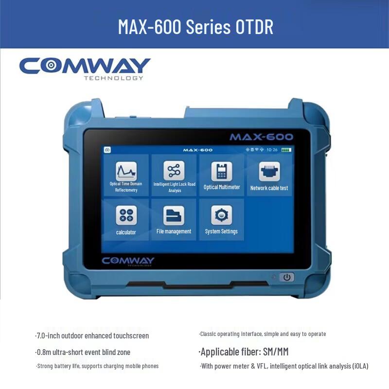 COMWAY MAX-600 High-Precision OTDR Fiber Optic Tester