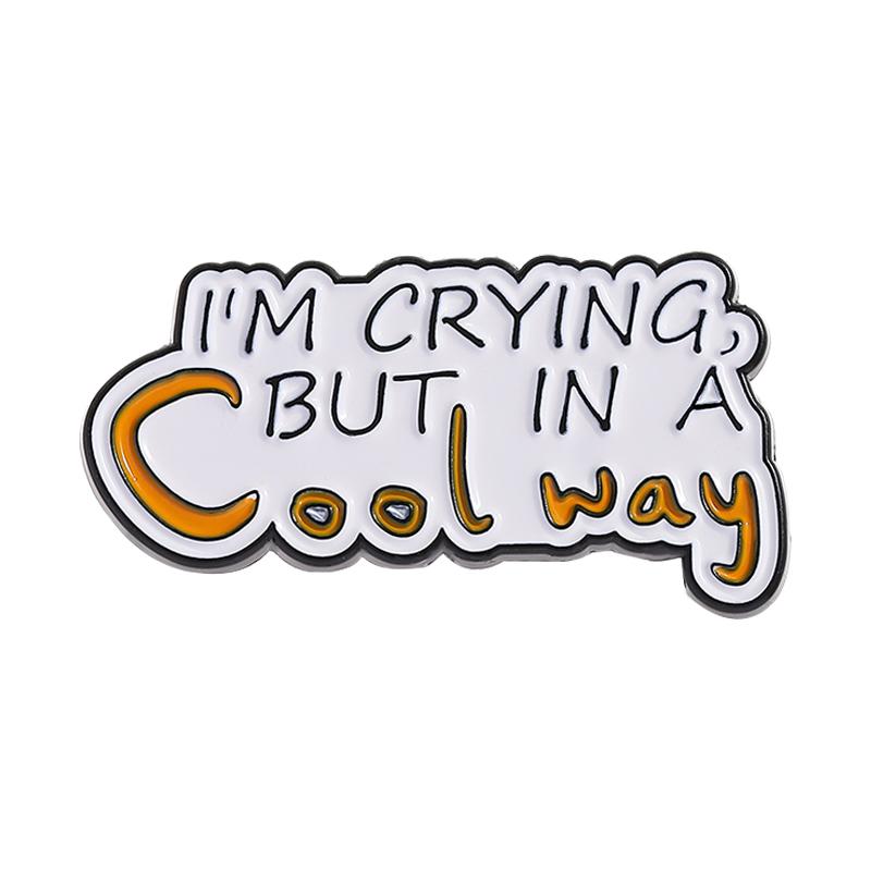 

You re So Gloden Enamel Pin Funny Quote Just Me Her And The Moon Creative Schoolbag Goldfish Brooches Lapel Badge Jewelery Gifts