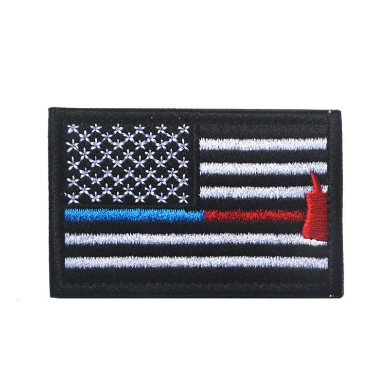 Amerikaanse vlag patch, geborduurd stoffen patch met klittenband, decoratieve badge voor buiten, geschikt voor kleding en rugzakken, 8 x 5 cm