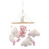 Wooden Crib Mobile Baby Bed Bell Rattle Toy Soft Felt Cartoon Bear Mobile Hanging Newborn Music Box Bed Bell Hanging Brackets